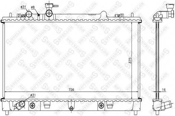 STELLOX 1026703SX Радіатор, охолодження двигуна