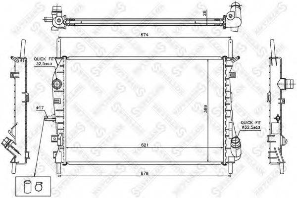 STELLOX 1026760SX Радіатор, охолодження двигуна