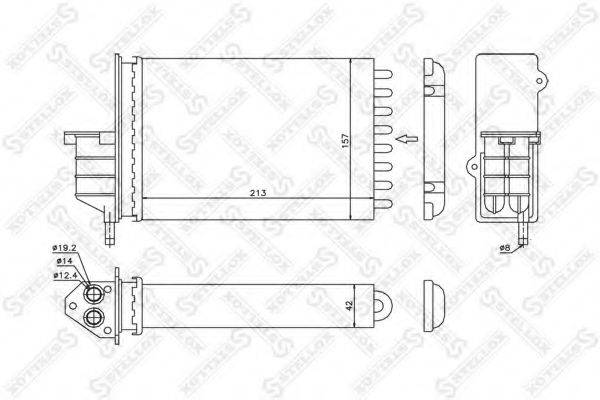 STELLOX 1035164SX Теплообмінник, опалення салону