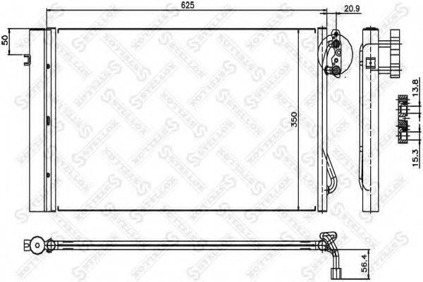 STELLOX 1045575SX Конденсатор, кондиціонер