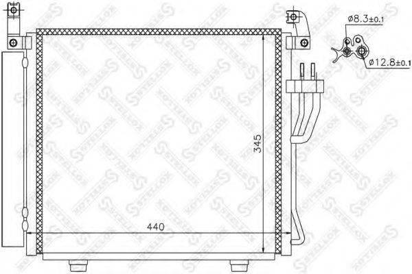 STELLOX 1045700SX Конденсатор, кондиціонер