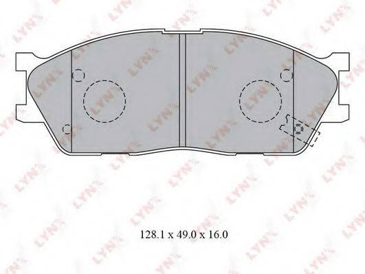 LYNXAUTO BD4416 Комплект гальмівних колодок, дискове гальмо