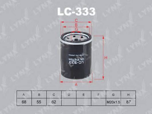 LYNXAUTO LC333 Масляний фільтр