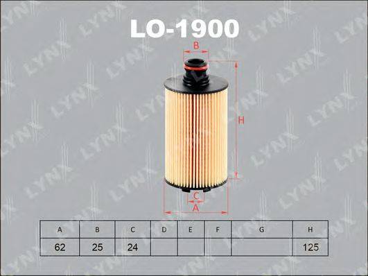LYNXAUTO LO1900 Масляний фільтр