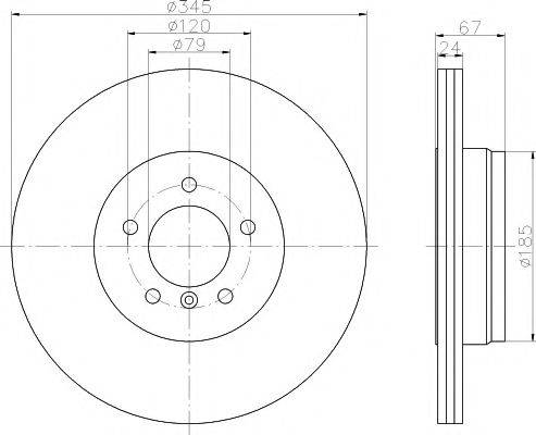 HELLA PAGID 8DD355110031 гальмівний диск