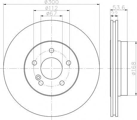 HELLA PAGID 8DD355121951 гальмівний диск