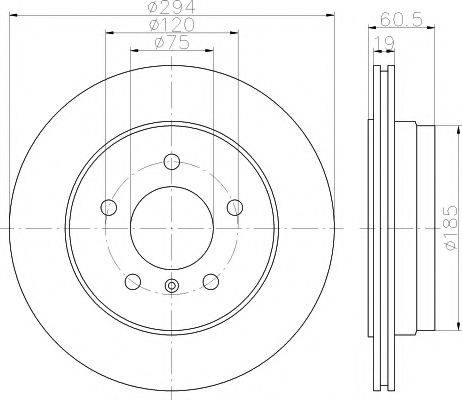 HELLA PAGID 8DD355112271 гальмівний диск