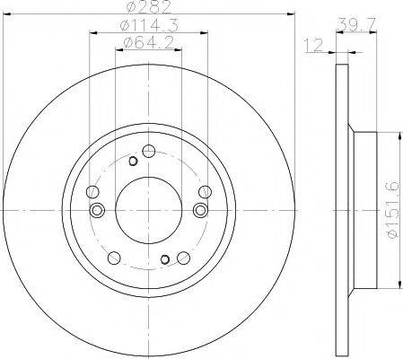 HELLA PAGID 8DD355115101 гальмівний диск