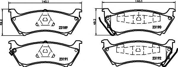 HELLA PAGID 8DB355008671 Комплект гальмівних колодок, дискове гальмо