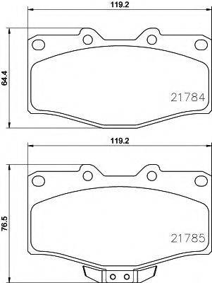 HELLA PAGID 8DB355009471 Комплект гальмівних колодок, дискове гальмо