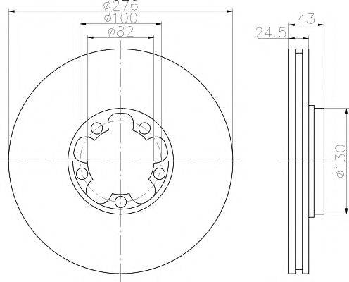 HELLA PAGID 8DD355108121 гальмівний диск