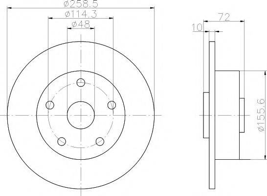 HELLA PAGID 8DD355105061 гальмівний диск