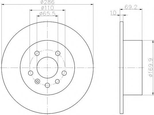 HELLA PAGID 8DD355104702 гальмівний диск