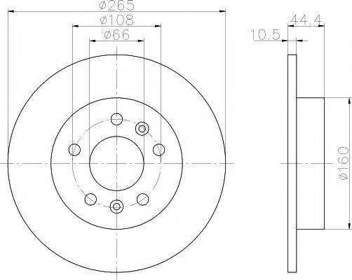 HELLA PAGID 8DD355103531 гальмівний диск