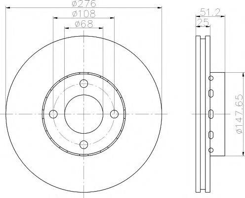 HELLA PAGID 8DD355103761 гальмівний диск