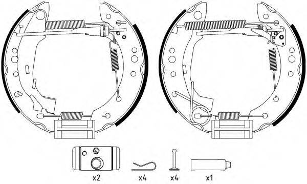 HELLA PAGID 8DB355004741 Комплект гальмівних колодок