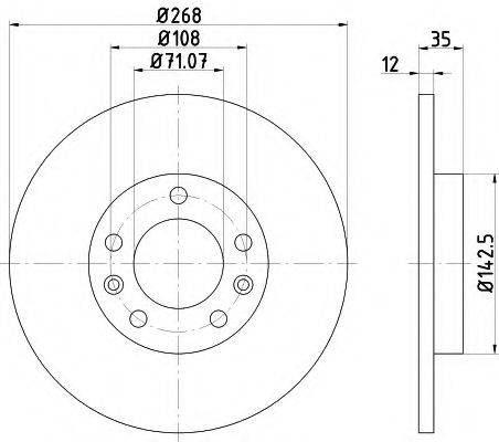 HELLA PAGID 8DD355120491 гальмівний диск