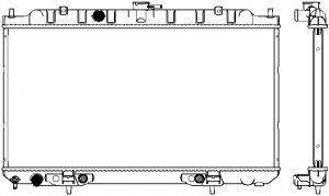 SAKURA AUTOMOTIVE 33411014 Радіатор, охолодження двигуна