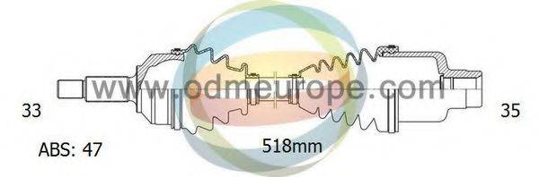 ODM-MULTIPARTS 18001291 Приводний вал