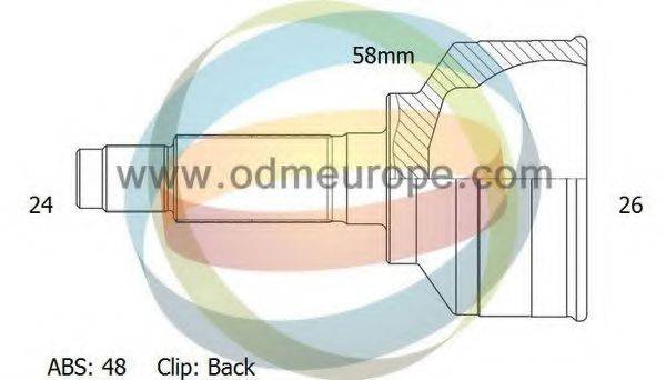 ODM-MULTIPARTS 12090245 Шарнірний комплект, приводний вал