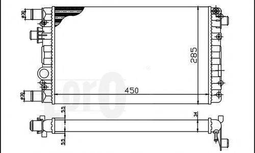 LORO 0160170016 Радіатор, охолодження двигуна