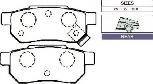 AIKO PN8206 Комплект гальмівних колодок, дискове гальмо