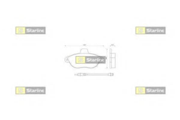 STARLINE BDS082P Комплект гальмівних колодок, дискове гальмо