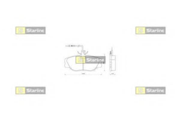 STARLINE BDS096P Комплект гальмівних колодок, дискове гальмо