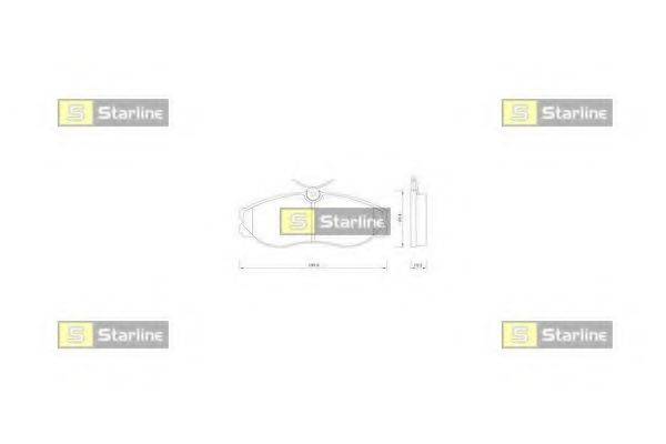 STARLINE BDS257P Комплект гальмівних колодок, дискове гальмо