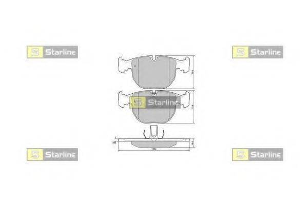 STARLINE BDS384 Комплект гальмівних колодок, дискове гальмо