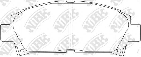 NIBK PN1362 Комплект гальмівних колодок, дискове гальмо