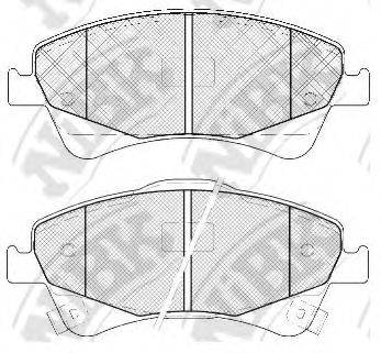 NIBK PN1837 Комплект гальмівних колодок, дискове гальмо