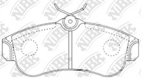 NIBK PN2180 Комплект гальмівних колодок, дискове гальмо