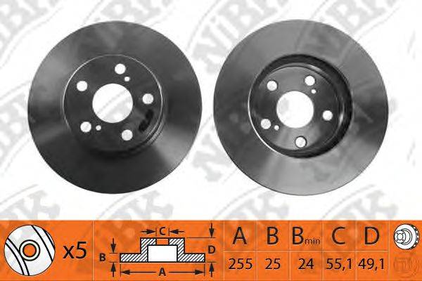 NIBK RN1058 гальмівний диск