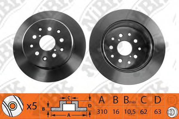 NIBK RN1225 гальмівний диск