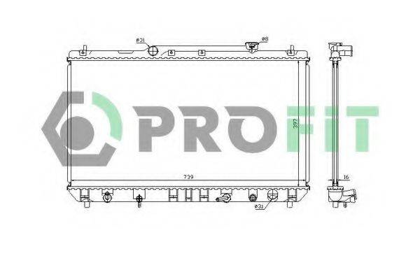 PROFIT PR8130A1 Радіатор, охолодження двигуна