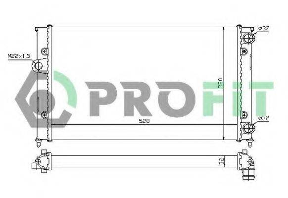 PROFIT PR9522A2 Радіатор, охолодження двигуна