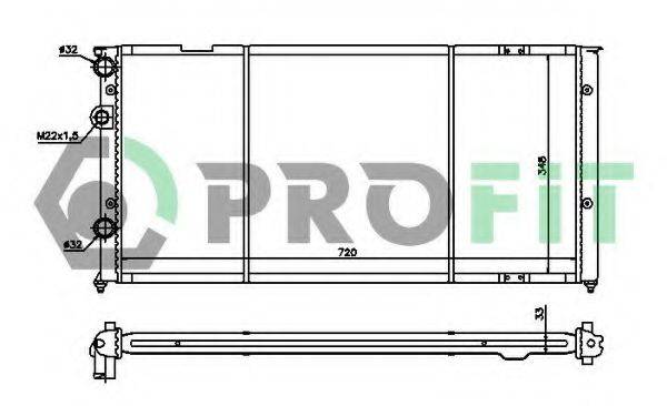 PROFIT PR9537A5 Радіатор, охолодження двигуна