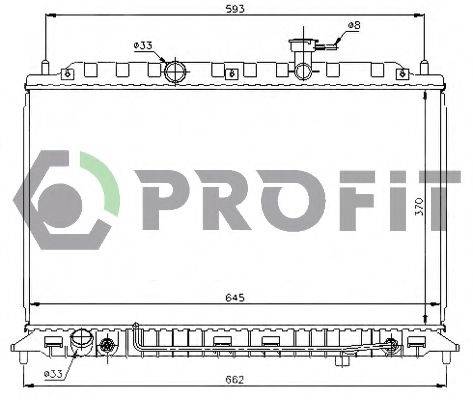 PROFIT PR2910A6 Радіатор, охолодження двигуна