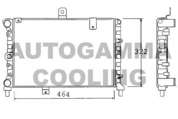 AUTOGAMMA 100453 Радіатор, охолодження двигуна