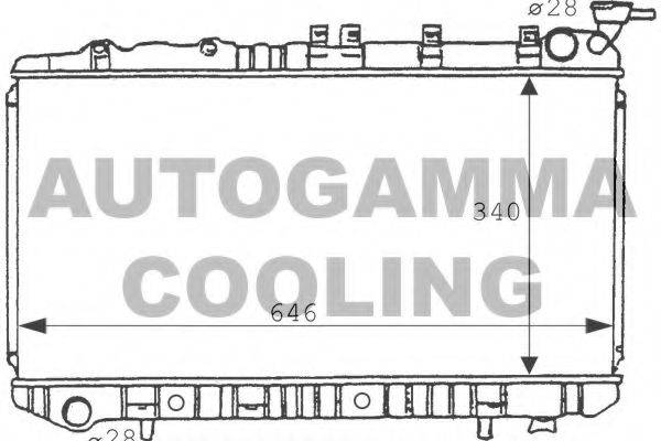 AUTOGAMMA 100633 Радіатор, охолодження двигуна