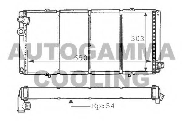 AUTOGAMMA 100745 Радіатор, охолодження двигуна