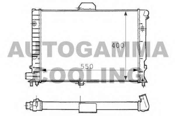 AUTOGAMMA 100942 Радіатор, охолодження двигуна