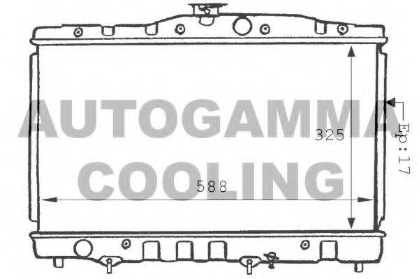 AUTOGAMMA 101015 Радіатор, охолодження двигуна