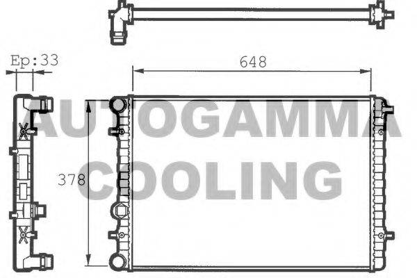 AUTOGAMMA 101373 Радіатор, охолодження двигуна