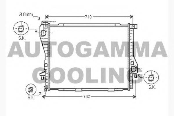 AUTOGAMMA 104628 Радіатор, охолодження двигуна