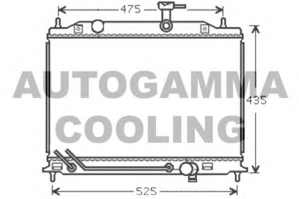 AUTOGAMMA 104848 Радіатор, охолодження двигуна
