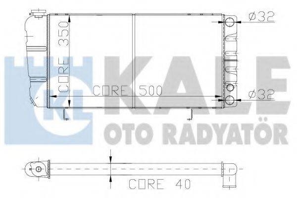 KALE OTO RADYATOR 105100 Радіатор, охолодження двигуна