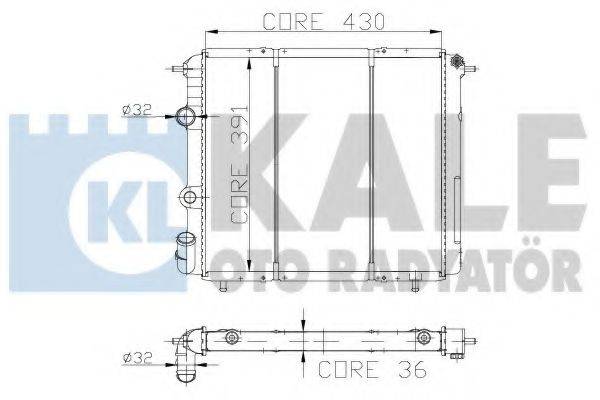 KALE OTO RADYATOR 108400 Радіатор, охолодження двигуна