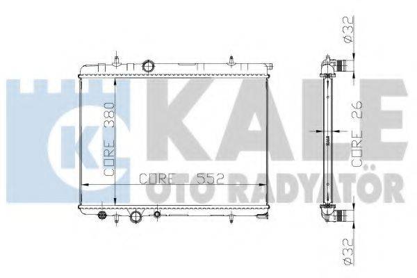 KALE OTO RADYATOR 224900 Радіатор, охолодження двигуна